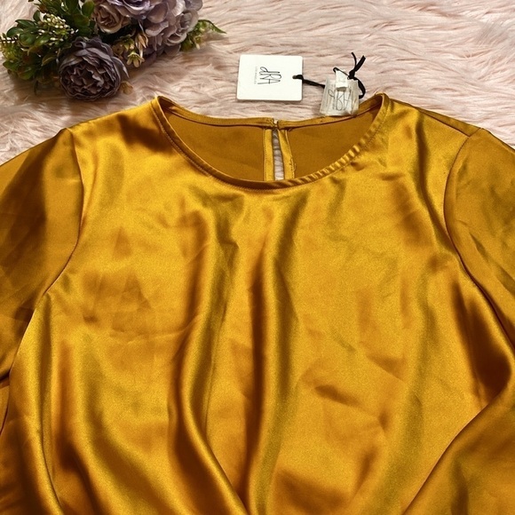 NWT DRA Los Angeles Mia Knot Top Golden Honey - Picture 8 of 14
